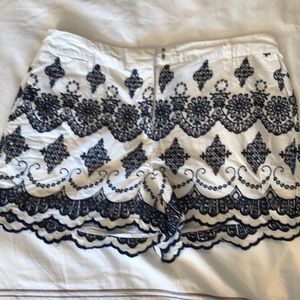White eyelet shorts